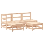 Set Salotto da Giardino 5 pz in Legno Massello di Pino