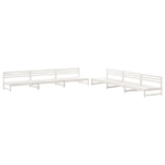 Set Salotto da Giardino 6 pz Bianco in Legno Massello di Pino