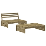 Set Salotto da Giardino 2 pz in Legno Impregnato di Pino