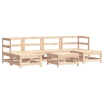 Set Salotto da Giardino 7 pz in Legno Massello di Pino