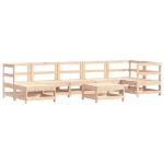 Set Salotto da Giardino 8 pz in Legno Massello di Pino