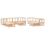 Set Salotto da Giardino 11 pz in Legno Massello di Pino