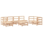 Set Salotto da Giardino 8 pz in Legno Massello di Pino