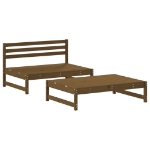 Set Salotto da Giardino 2 pz Miele in Legno Massello di Pino