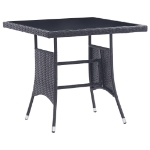 Set da Pranzo da Giardino 5 pz in Polyrattan Nero