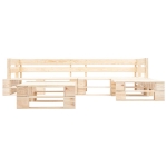 Set Divani da Giardino con Pallet 4 pz Naturale in Legno