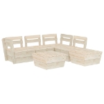 Set Divani da Giardino su Pallet 6 pz in Legno Abete Impregnato