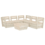 Set Divani da Giardino su Pallet 6 pz in Legno Abete Impregnato