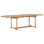 Set da Pranzo per Esterni 9 pz 180-280x100x75 cm Teak Massello