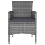 Set Divani da Giardino 5 pz in Polyrattan Grigio
