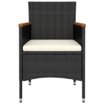 Set Divani da Giardino 5 pz in Polyrattan Nero