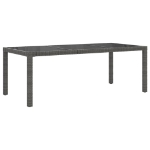 Set da Giardino 7 pz con Cuscini in Polyrattan Nero e Grigio