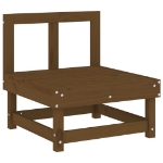 Set Salotto da Giardino 7 pz Miele in Legno Massello di Pino