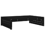 Set Salotto da Giardino 6 pz Nero in Legno Massello di Pino