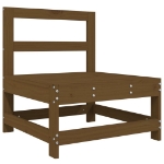 Set Salotto da Giardino 7 pz Miele in Legno Massello di Pino
