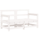 Set Salotto da Giardino 6 pz Bianco in Legno Massello di Pino