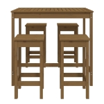 Set Bar da Giardino 5 pz Miele in Legno Massello di Pino