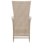 Set da Pranzo da Giardino 7 pz con Cuscini in Polyrattan Beige