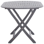 Set da Pranzo per Giardino 7 pz Legno Massello di Acacia Grigio