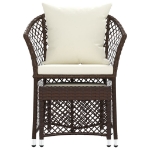 Set Divani da Giardino 2 pz con Cuscini in Polyrattan Marrone