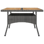 Set Mobili da Pranzo da Giardino 9 pz Polyrattan Acacia Grigio