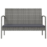 Set Divani da Giardino 8 pz con Cuscini in Polyrattan Grigio