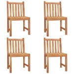 Set da Pranzo per Giardino 5 pz in Legno Massello di Teak