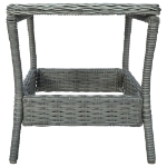 Set Divani da Giardino 2pz con Cuscini Polyrattan Grigio Chiaro