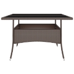Set da Pranzo da Giardino in Polyrattan 9 pz Marrone