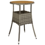 Set Bistrò da Giardino 5 pz con Cuscini in Polyrattan Grigio