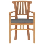 Set da Pranzo per Giardino 5 pz in Legno Massello di Teak