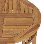 Set da Pranzo da Giardino 3 pz in Legno Massello di Teak