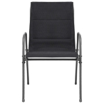Set da Pranzo per Giardino 3 pz in Acciaio Nero