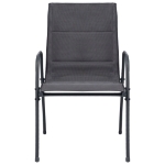 Set da Pranzo per Giardino 7 pz in Acciaio Antracite