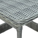 Set Divani da Giardino 2pz con Cuscini Polyrattan Grigio Chiaro