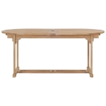 Set da Pranzo per Esterni 9 pz 180-280x100x75 cm Teak Massello