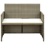 Set Divani da Giardino 4 pz con Cuscini in Polyrattan Beige