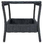 Set Divani da Giardino 2 pz con Cuscini Polyrattan Grigio Scuro