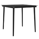 Set da Pranzo da Giardino 3 pz con Cuscini Beige e Nero