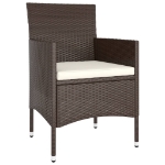 Set da Pranzo da Giardino in Polyrattan 9 pz Marrone