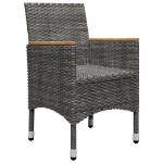 Set Mobili da Pranzo per Giardino 5 pz Grigio