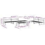 Set Salotto da Giardino 6 pz in Legno Massello di Pino