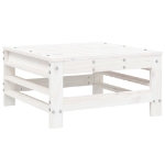 Set Salotto da Giardino 7 pz Bianco in Legno Massello di Pino