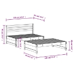 Set Salotto da Giardino 2 pz Miele in Legno Massello di Pino