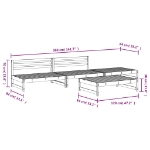 Set Salotto da Giardino 4 pz in Legno Massello di Douglas