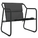 Set Salotto da Giardino 4 pz con Cuscini in Acciaio Antracite
