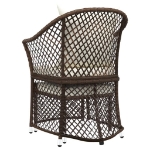 Set Divani da Giardino 2 pz con Cuscini in Polyrattan Marrone