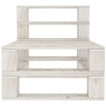 Set Salotto da Giardino 4 pz Pallet in Legno Bianco