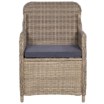 Set da Pranzo da Giardino 9 pz in Polyrattan Marrone
