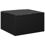 Set Divani da Giardino 9 pz con Cuscini in Polyrattan Nero